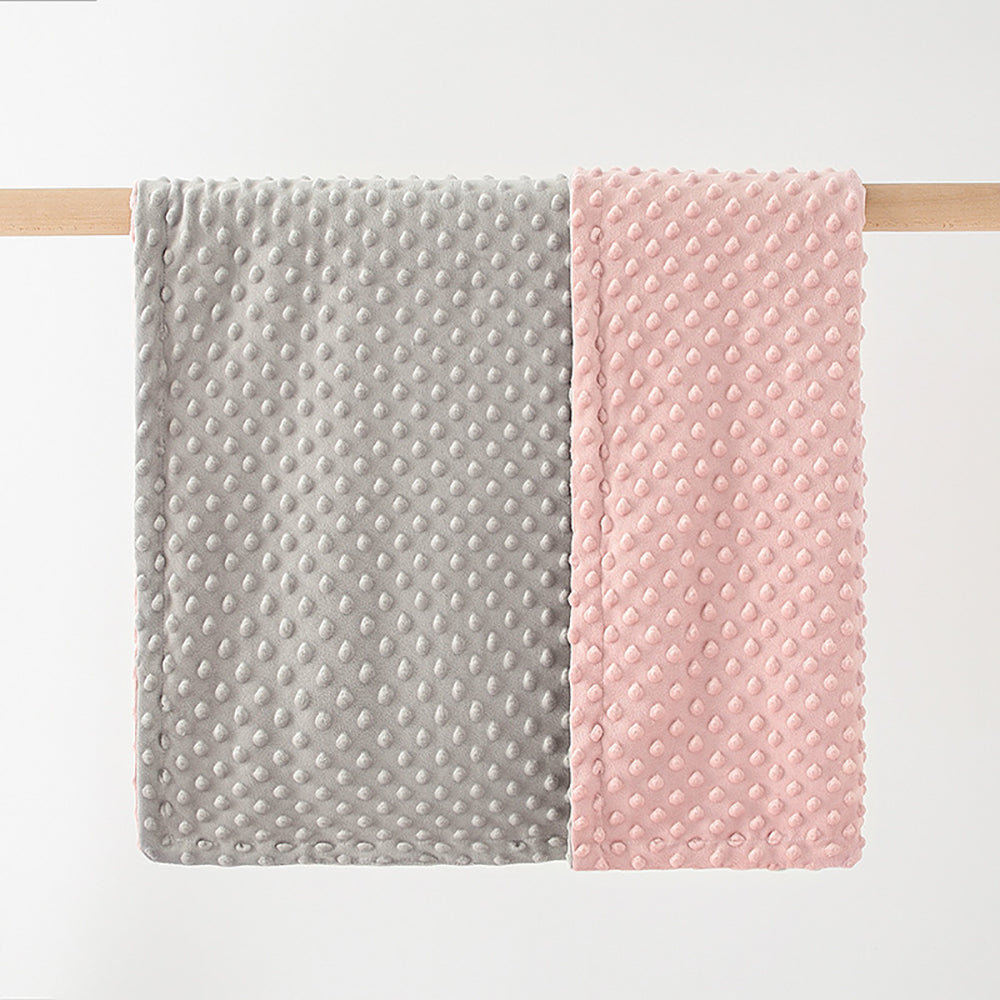 Baby Blanket For Girls Super Soft Double Layer With Dotted Backing