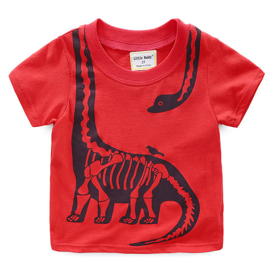 Boys  Dinosaur Print Short Sleeve T- Shirt