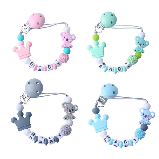 Baby silicone pacifier chain