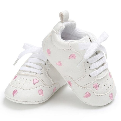 Baby Boy Girl Hearts Cross Shoes