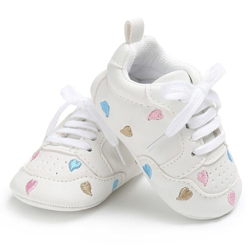 Baby Boy Girl Hearts Cross Shoes