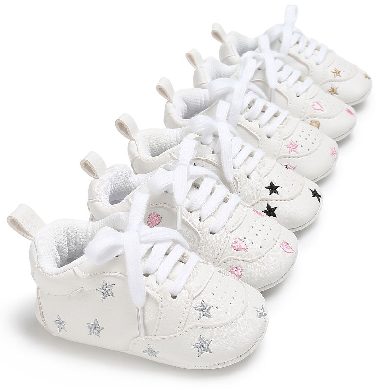 Baby Boy Girl Hearts Cross Shoes