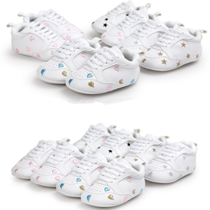 Baby Shoes Newborn Boys Girls Heart Star