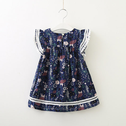 Girls Cotton Floral Dress