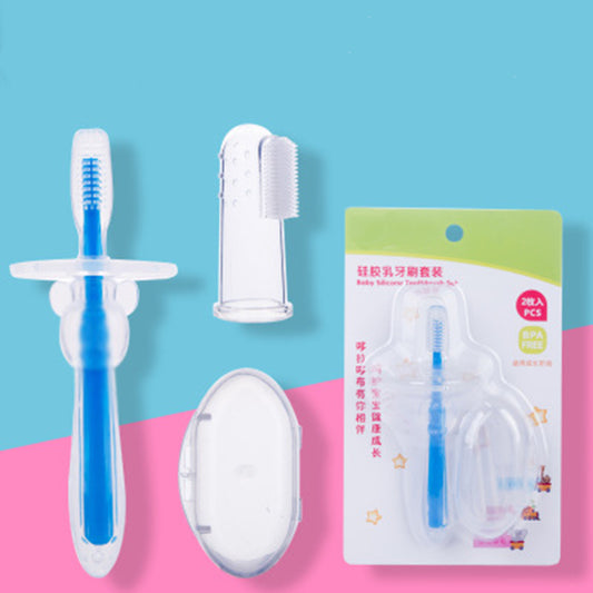 Silicone Baby Toothbrush Kids Teether Training Tool Clear Massager