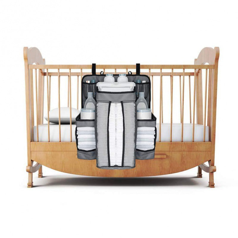 Baby Diaper Organizer for Crib - Nursery Organizer and Storage for Baby Essentials.