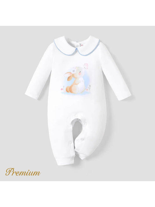 Baby Girl Elegant Rabbit Long Sleeve Jumpsuit