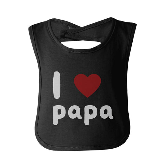 I Love Papa Baby Bibs