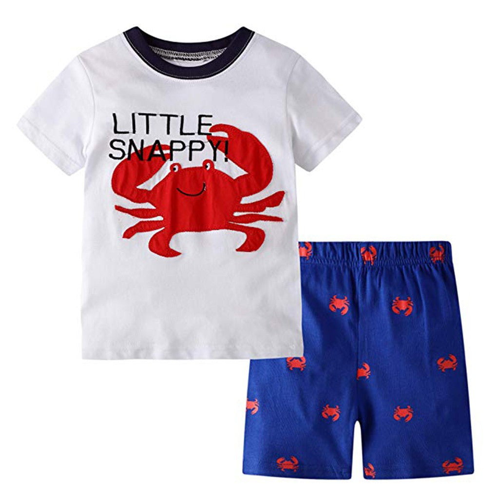 Boys Set Cartoon T shirt Short Sleeve