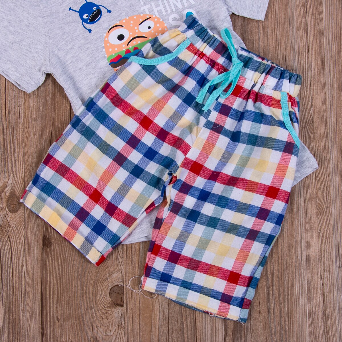 Baby Boy Cartoon Hamburg Clothes Set