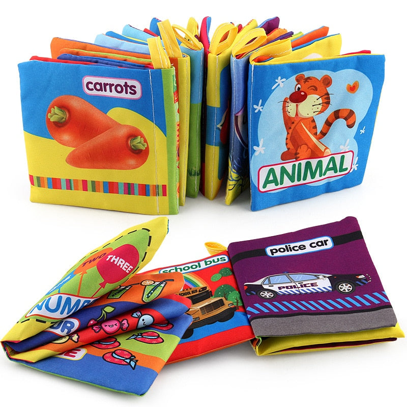 Baby Rattles Mobiles Toy Soft Animal Cloth Book