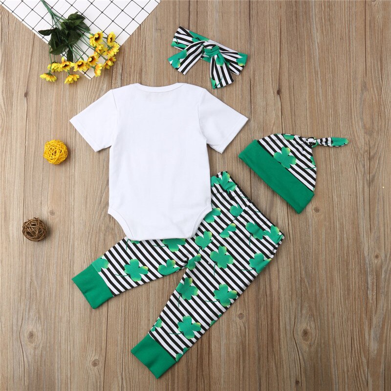 Casual 4Pcs Sets Baby Boy Girl St Patrick's Day