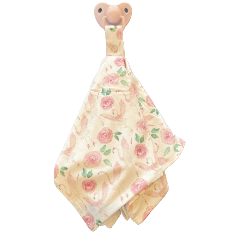 Let's Flamingo - Doodalou Bamboo Baby Pacifier Blanket