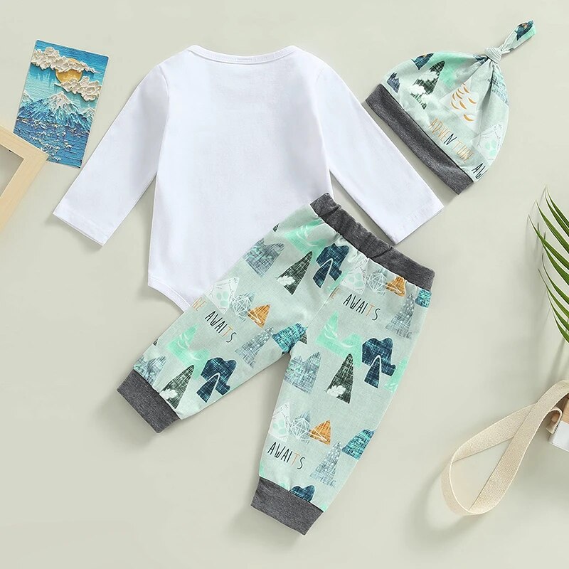 Baby Boy Let The Adventure Begin 3 Piece Layette Outfit Set