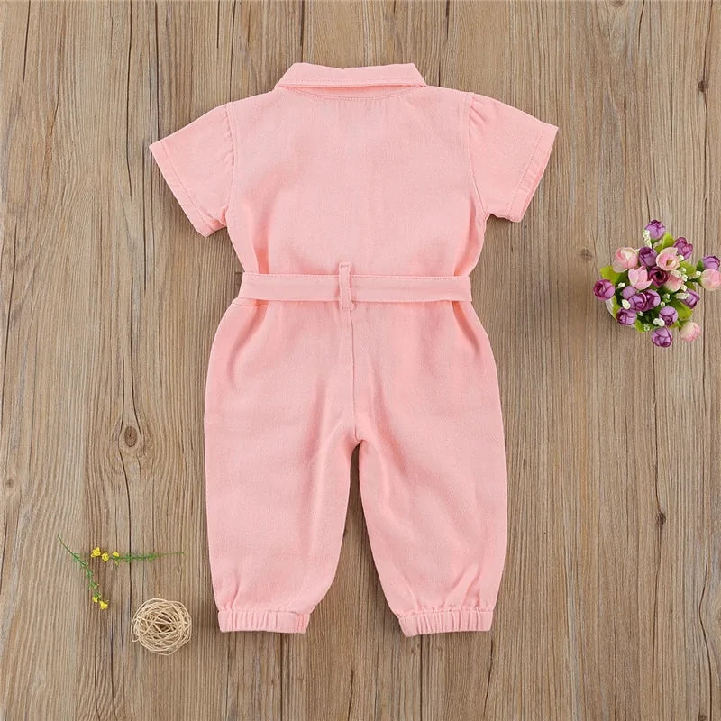 Baby Girls Denim Jumpsuit