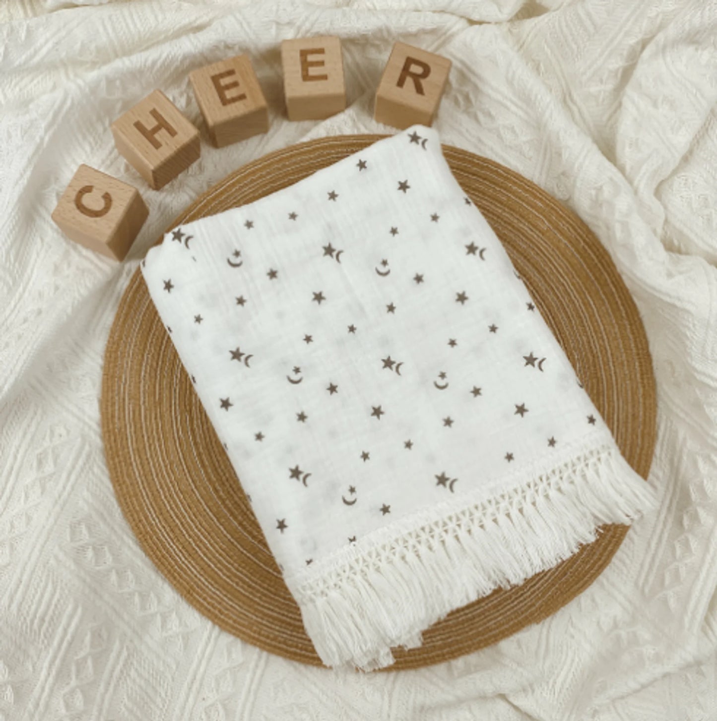 Cute Bear Muslin Cotton Baby Blanket