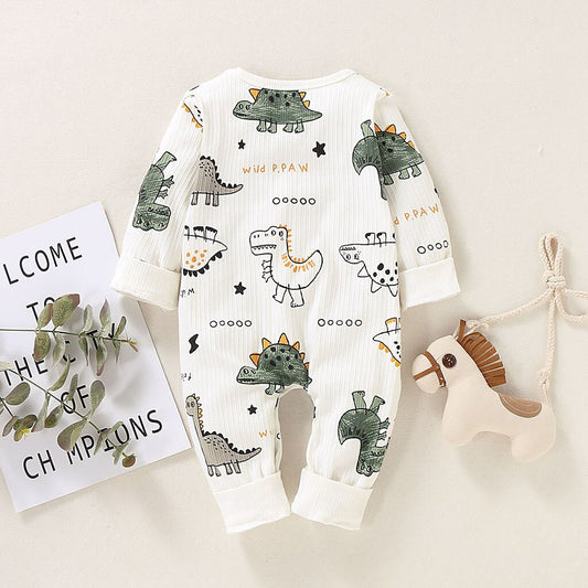 Baby Boys Dinosaur Cotton Romper