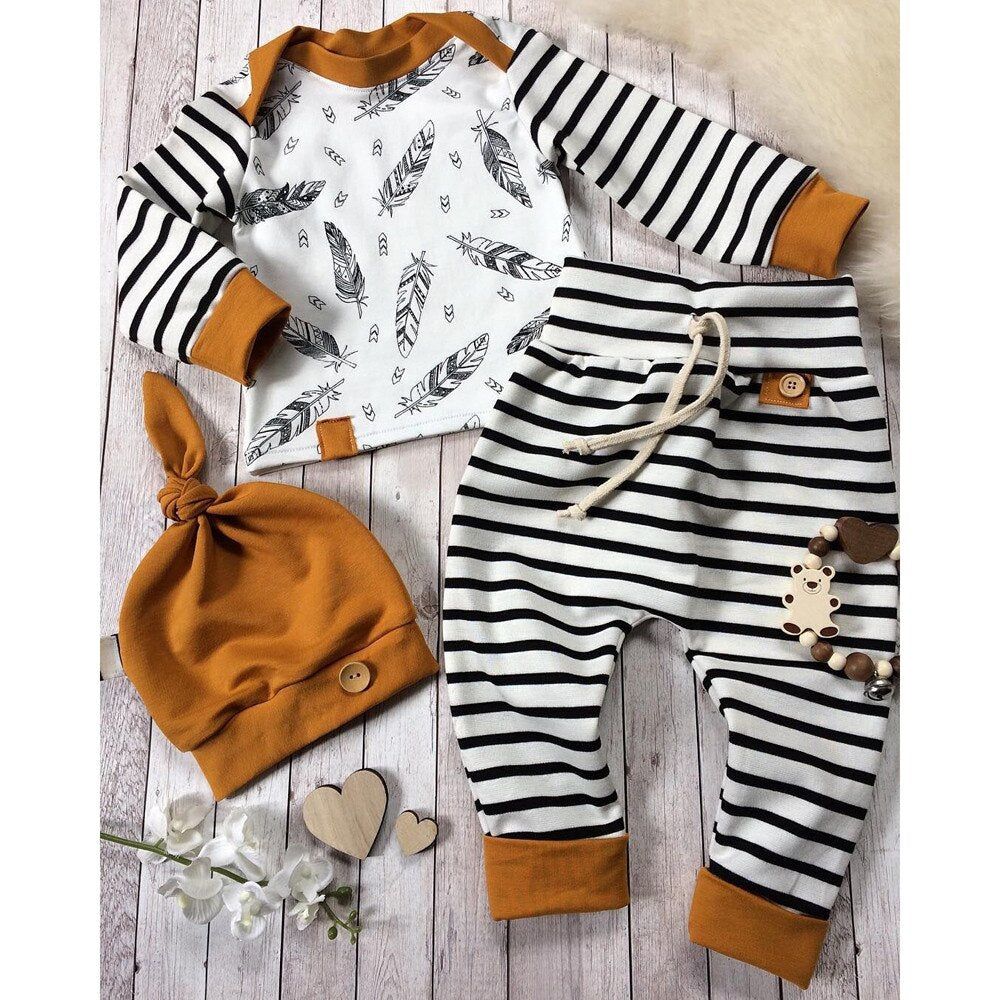 Newborn Baby Boy Hooded Set