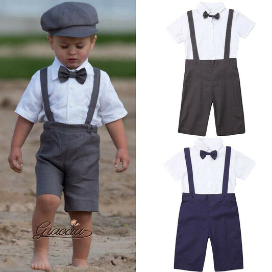 Boy Clothes Sets Gentleman Shirt