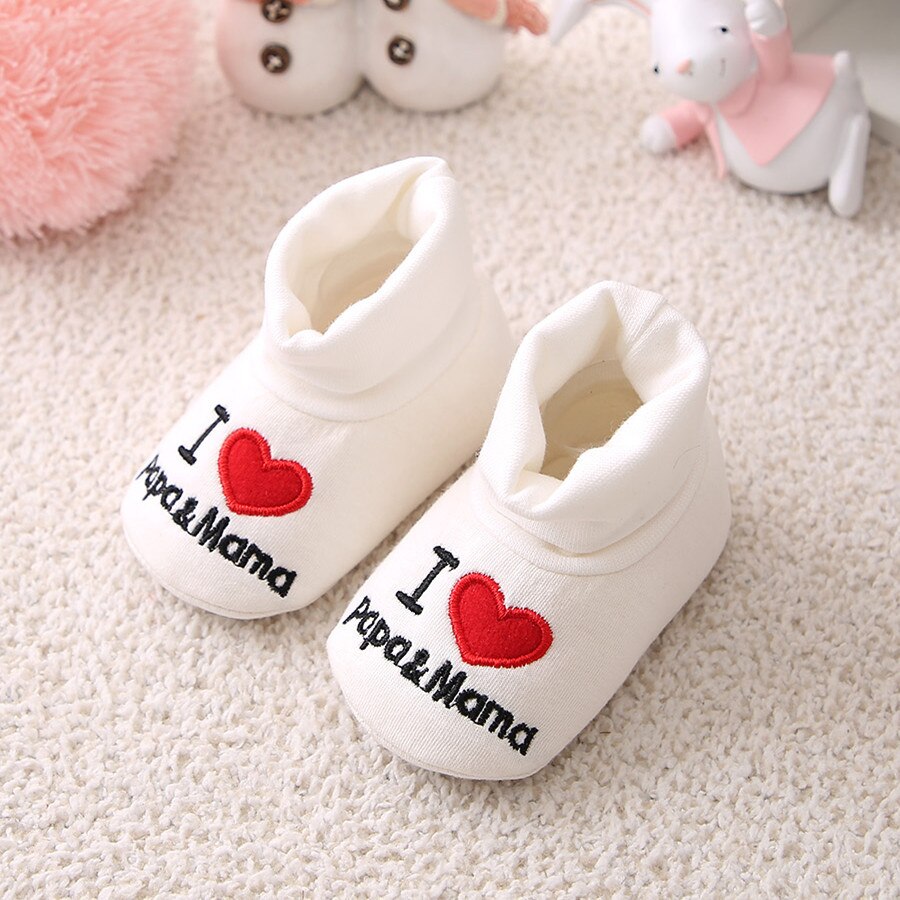 Baby cartoon Letter cute Heart Pattern shoe