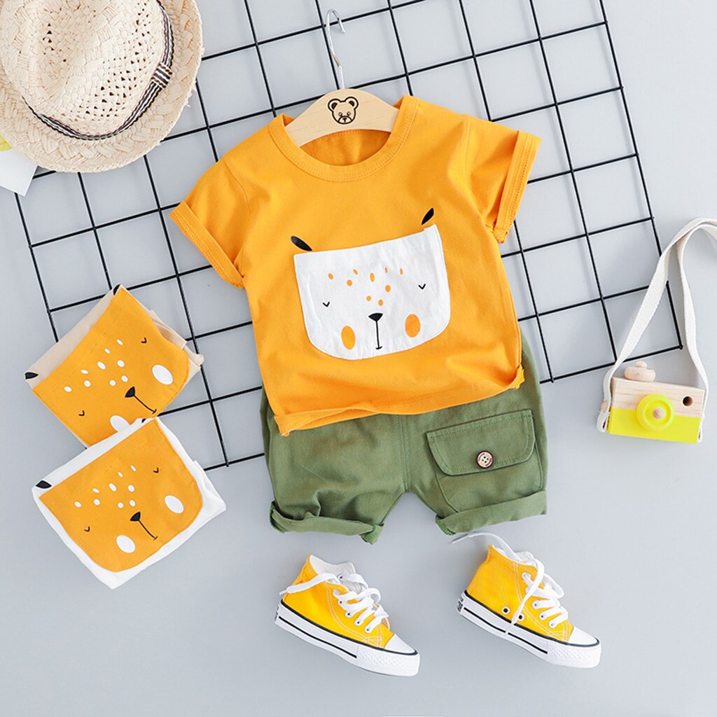 Boys T-Shirt and Cargo Shorts Set