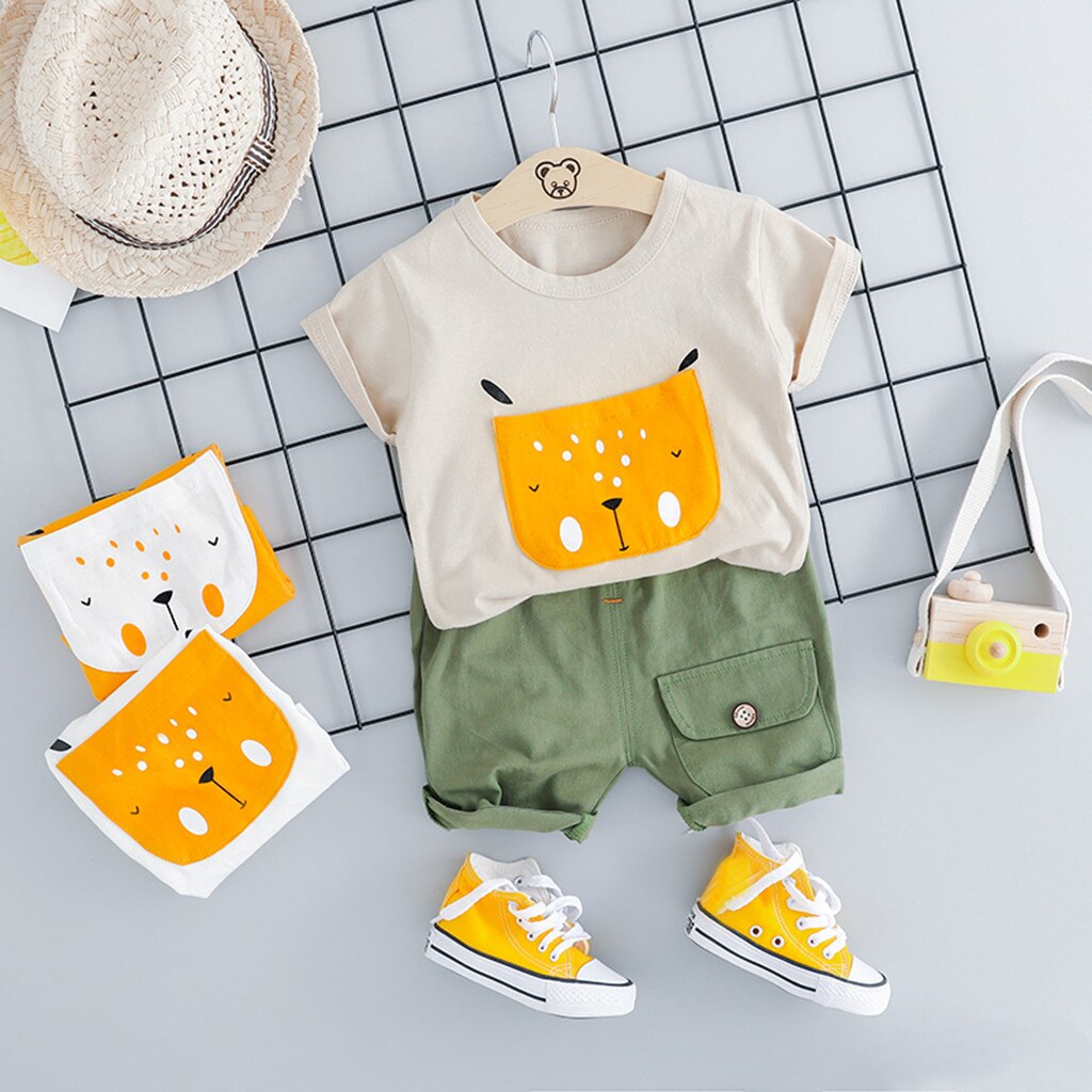 Boys T-Shirt and Cargo Shorts Set