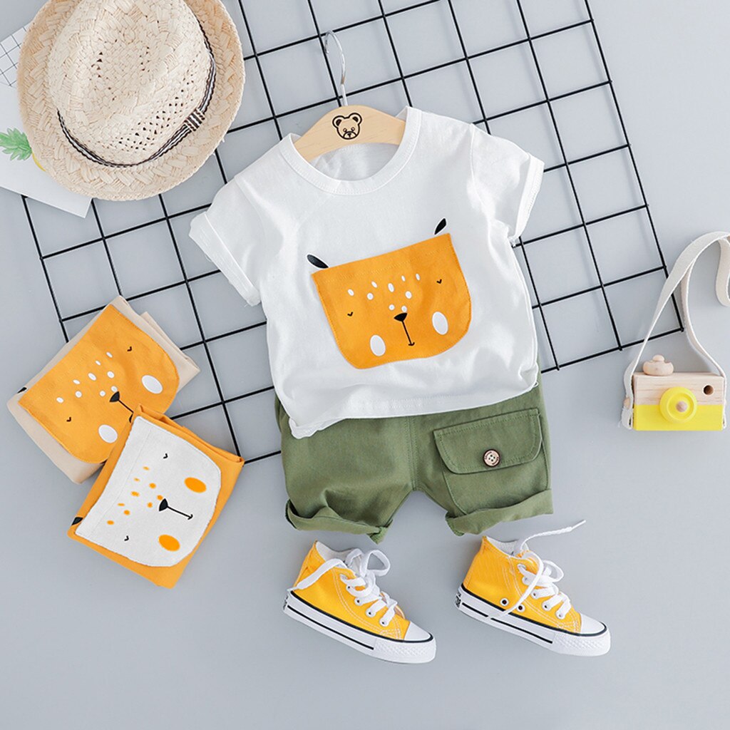 Boys T-Shirt and Cargo Shorts Set