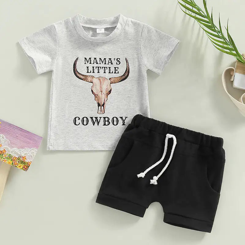 Baby Boy Cow Print Set