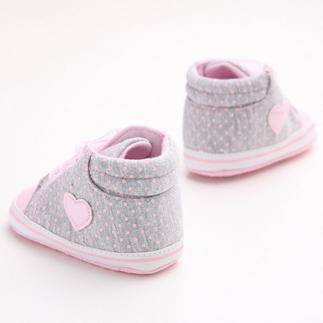 Baby Canvas Shoes Heart shape first walk