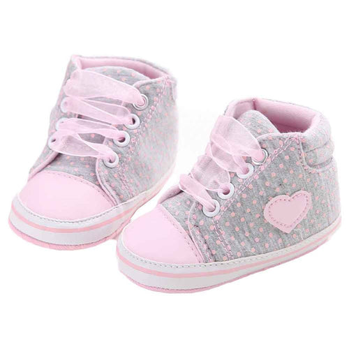 Baby Canvas Shoes Heart shape first walk