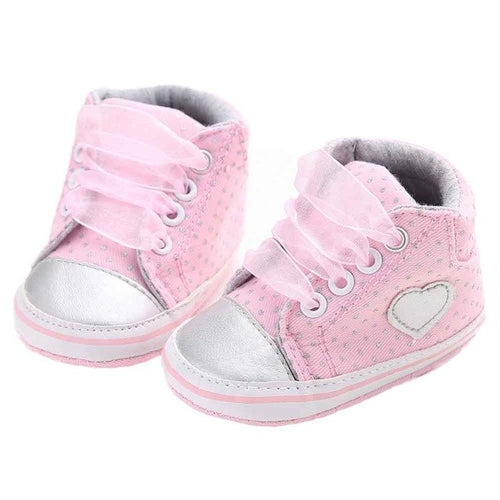 Baby Canvas Shoes Heart shape first walk