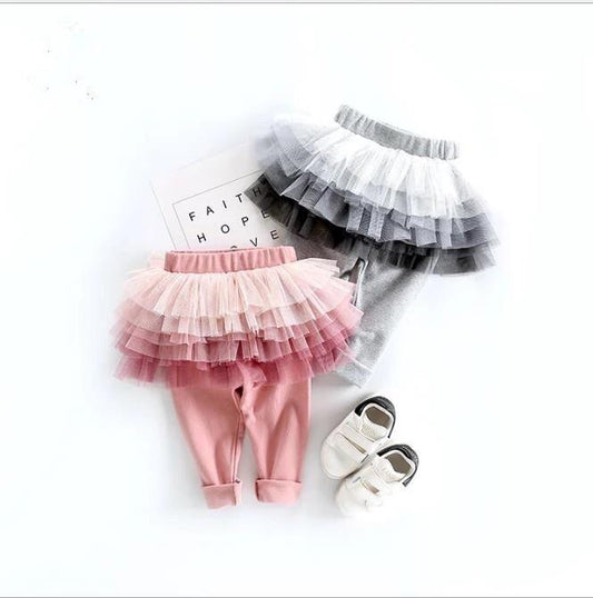 Kids Tutu Leggings | Pink Tutu Toddler Leggings With Tulle Skirt |